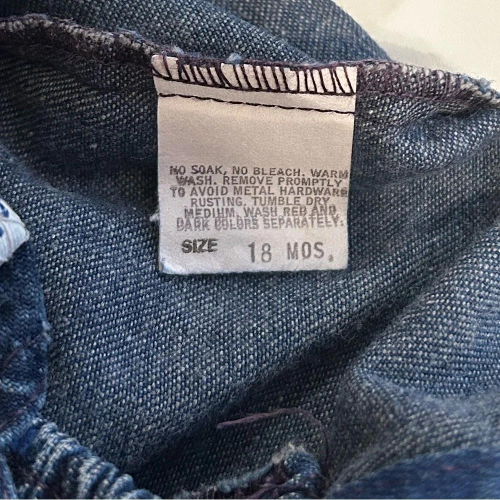 OshKosh B'Gosh Vintage Clown Printed‎ Denim Overalls
